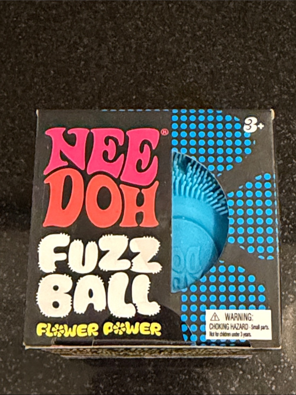 100% Auth NIB NEEDOH Fuzz Ball Flower Power - Blue